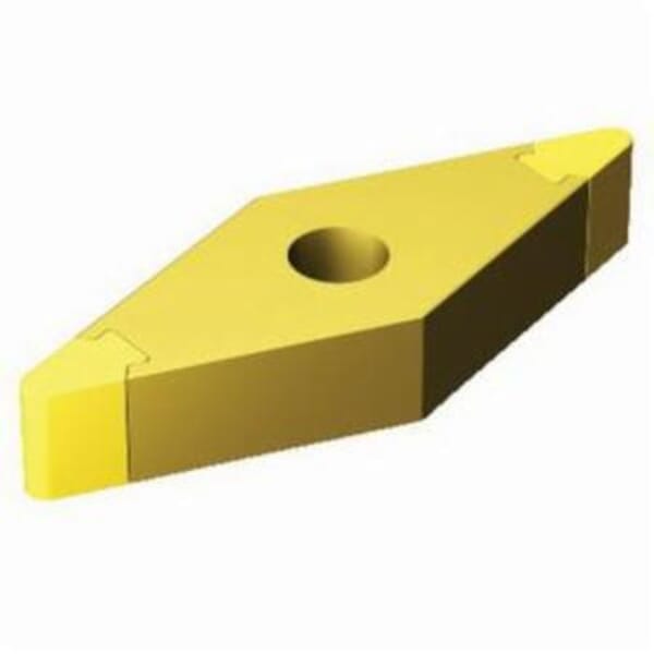 Sandvik Coromant 6155477 T-Max P 2-Sided Basic Shape Turning Insert, ANSI Code: VNGA332S0835A 7015, VNGA Insert, Material Grade: H, 332 Insert, Rhombic Shape, 16 Seat, Negative Rake, Neutral Cutting, For Use On Hardened Steel, CBN