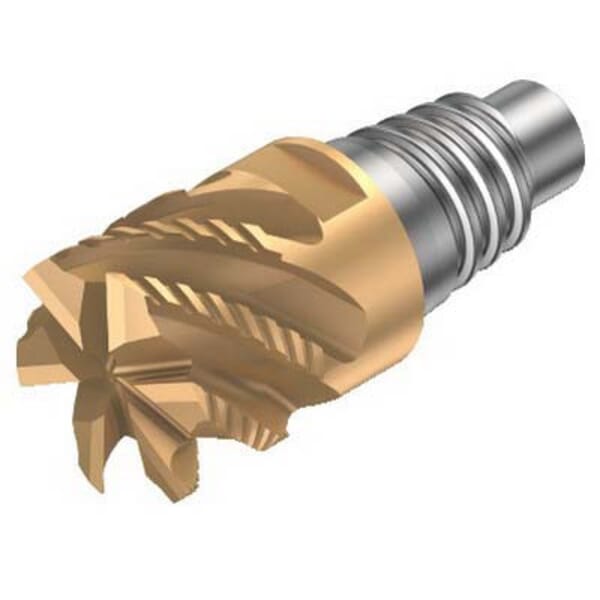 Sandvik Coromant 5758486 CoroMill 316 Exchangeable Medium Length Straight Milling Head, ANSI Code: 316-16SM645-16004K 1030, 316..SM..K Milling Tip Style, End Mill Milling Tip, Solid Carbide, 0.4 mm Corner Radius, Manufacturers Grade: 1030, 6 Flutes