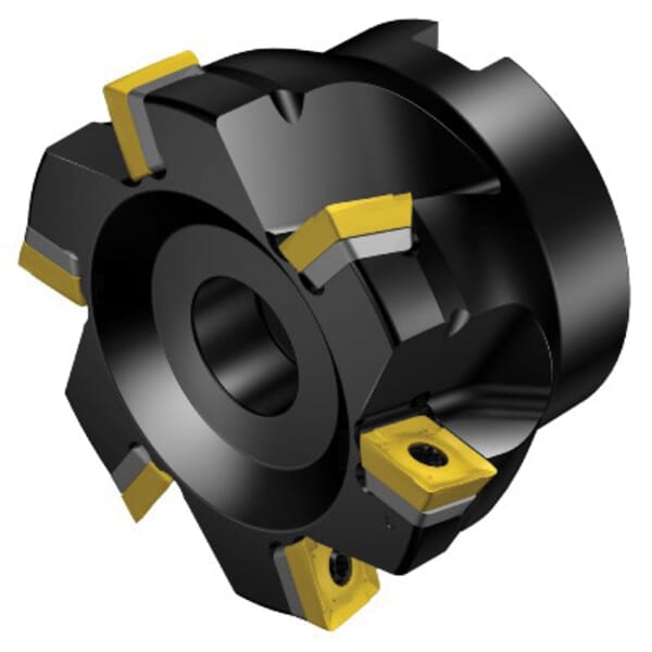Sandvik Coromant 5723418 CoroMill 490 Shoulder Milling Cutter, ANSI Code: A490-102R38-08M, 4 in Dia Cutting, Arbor Shank, A490..Rxx Insert, Right Hand Cutting, 90 deg Lead Angle, 0.2165 in Max Depth of Cut