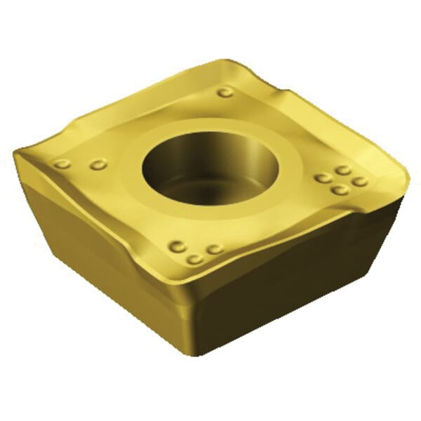 Sandvik Coromant 5922154 CoroMill 490 Milling Insert, ANSI Code: 490R-140416M-PM 1020, 490R/L..M-PM Insert, 140416 Insert, Carbide, Manufacturers Grade: 1020, Squared Shape, Material Grade: K