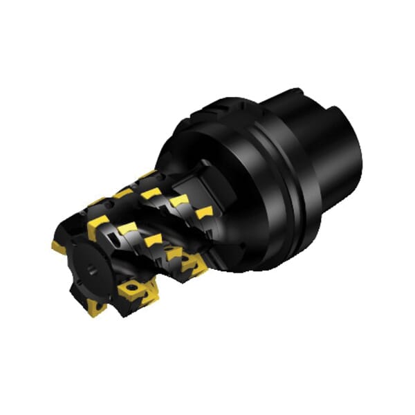 Sandvik Coromant 5723136 CoroMill 690 Shoulder Milling Cutter With Internal Coolant Channel, ANSI Code: A690-076HA10-10105M, 3 in Dia Cutting, HSK Shank, A690..HAxx Insert, Right Hand Cutting, 90 deg Lead Angle, 4.1338 in Max Depth of Cut