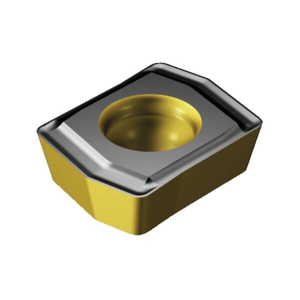 Sandvik Coromant 6633700 CoroDrill 880 Drilling Insert, ANSI Code: 880-01 02 W04H-P-LM 4334, Rectangle Shape, 0102W04 Insert, 880-01..P-LM Insert, 0.0866 in THK, 0.1889 in Inscribed Circle, Medium Feed, Asymmetrical Point, Manufacturers Grade: 4334