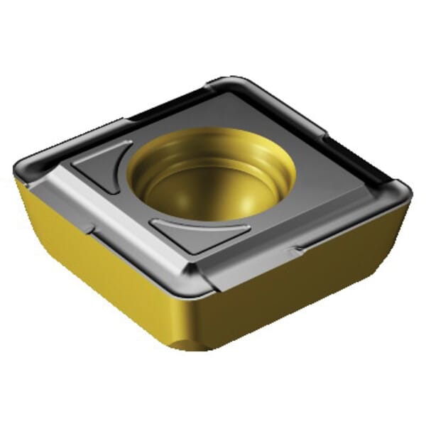 Sandvik Coromant 6633731 CoroDrill 880 Drilling Insert, ANSI Code: 880-09 06 W12H-P-GT 4334, Squared Shape, Material Grade: H, K, M, N, P, S, 0906W12 Insert, 880..P-GT Insert, 0.2165 in THK, 0.7322 in Inscribed Circle, High Feed, Asymmetrical Point