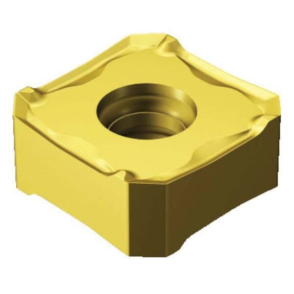 Sandvik Coromant 5758903 CoroMill 345 Milling Insert, ANSI Code: 345R-1305M-KL 1020, 345R/L..M-KL Insert, 1305 Insert, Carbide, Manufacturers Grade: 1020, Squared Shape, Material Grade: K