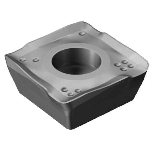 Sandvik Coromant 5922172 CoroMill 490 Milling Insert, ANSI Code: 490R-08T308E-ML H13A, 490R/L..E-ML Insert, 08T308 Insert, Carbide, Manufacturers Grade: H13A, Squared Shape, Material Grade: N