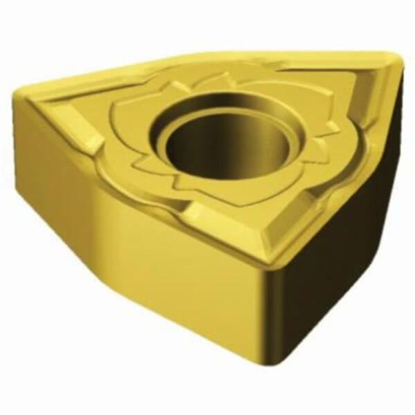 Sandvik Coromant 5915134 T-Max P Turning Insert, ANSI Code: WNMG 433-SM S05F, WNMG Insert, Material Grade: S, 433 Insert, Trigon Shape, 08 Seat, Negative Rake, Neutral Cutting, For Use On Heat Resistant Super Alloys and Titanium, Carbide