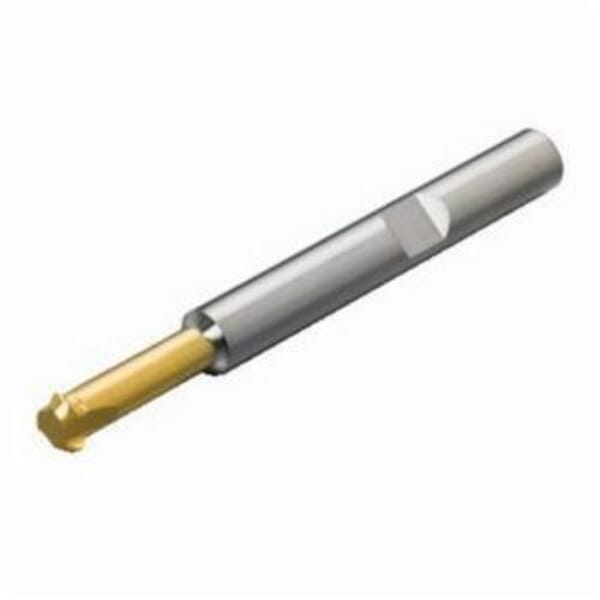 Sandvik Coromant 6010075 CoroMill 326 End Mill, 4.6 mm Dia Cutter, 0.6 mm Length of Cut, 3 Flutes, 6 mm Dia Shank, 58 mm OAL, PVD-(TiAl)N+TiN Coated