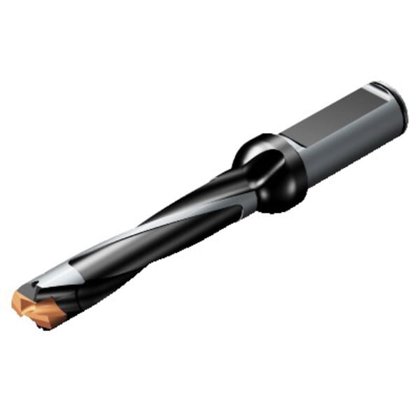 Sandvik Coromant 6035608 CoroDrill 870 Exchangeable Tip Drill, 10.5 to 10.99 mm Drill, 119 mm OAL, 5.197XD Drill Depth by Dia Ratio, 15.875 mm Dia Shank