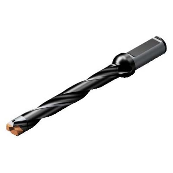 Sandvik Coromant 6426000 CoroDrill 870 Exchangeable Tip Drill, 1.102 to 1.141 in Drill, 12.835 in OAL, 8.177XD Drill Depth by Dia Ratio, 1.26 in Dia Shank