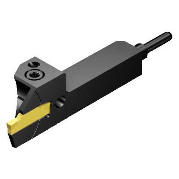 Sandvik Coromant 6224915 CoroCut 1-2 QS Shank Tool With Internal Coolant, Insert Compatibility: N123E2-0200-0002-CM, E Insert Seat, Left Hand Cutting, External, 1/2 in H x 1/2 in W Shank, QS-R/LF123..BHP Toolholder