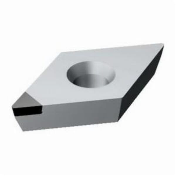 Sandvik Coromant 5730932 CoroTurn 107 Turning Insert, ANSI Code: DCMW3(2.5)2FP CD10, DCMW Insert, Material Grade: N, 3(2.5)2 Insert, Diamond Shape, 11 Seat, Positive Rake, Neutral Cutting, For Use On Non-Ferrous Metals, Carbide, Manufacturers Grade: CD10