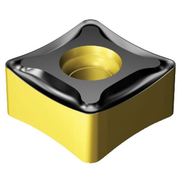 Sandvik Coromant 6360889 CoroMill 331 Milling Insert, ANSI Code: N331.1D-136520M-PM 4220, N331.1D..M-PM Insert, 136520 Insert, Carbide, Manufacturers Grade: 4220, Squared Shape, Material Grade: K, P