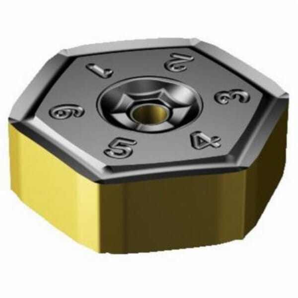 Sandvik Coromant 6428167 CoroMill S-60 Milling Insert, ANSI Code: HNEF 09 05 04-KL 3330, HNEF-KL Insert, 090504 Insert, Carbide, Manufacturers Grade: 3330, Hexagon Shape, Material Grade: K