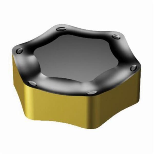 Sandvik Coromant 6428172 Auto Roughing Milling Insert, ANSI Code: HNGX 09 05 20-KM 3330, HNGX-KM Insert, 090520 Insert, Carbide, Manufacturers Grade: 3330, Hexagon Shape, Material Grade: K