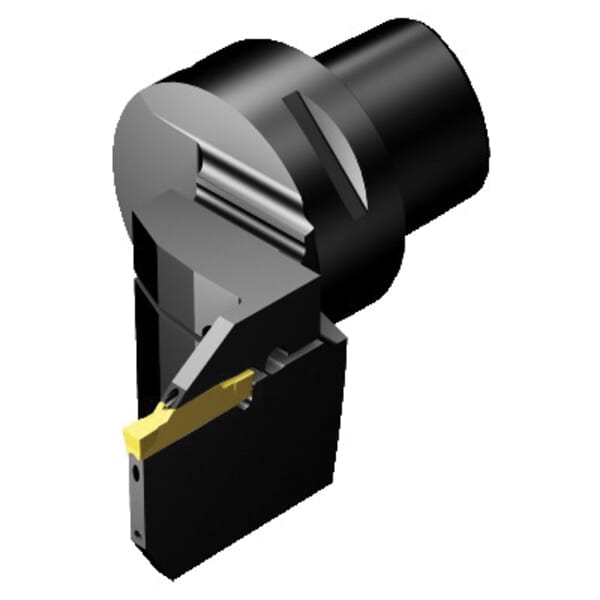 Sandvik Coromant 6537255 CoroCut 1-2 Modular Grooving Cutting Unit Head With Through Coolant, C4 System, Left Hand Cutting, C4-LF123 Modular Head, N123E2 Insert, Insert Compatibility: N123E2-0200-0002-CM