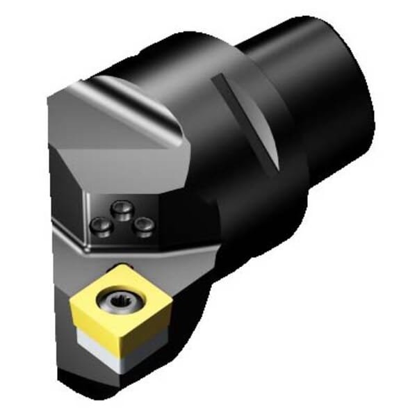 Sandvik Coromant 6537674 CoroTurn 107 Cutting Unit Head With Precision Coolant, C6 System, 65 mm L Head/Projection, Left Hand Cutting, Insert Compatibility: CCMT 120408, 103 mm OAL, External