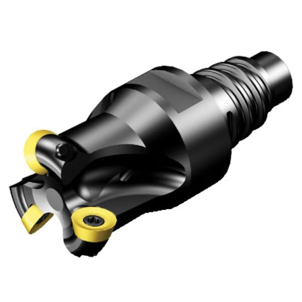 Sandvik Coromant 6550021 CoroMill 300 Face Milling Cutter, ANSI Code: R300-25EH25-10L, 0.5905 in Dia Cutting, 0.9527 in Dia Shank, 2.3228 in OAL, R300..EH Insert, 0.1968 in Max Depth of Cut, 0.9527 in Dia Arbor Hole