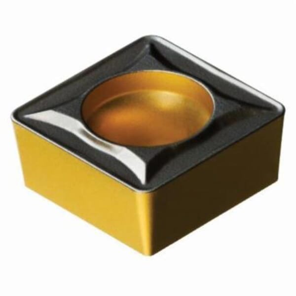 Sandvik Coromant 6434170 CoroTurn 107 Turning Insert, ANSI Code: SCMT 432-UR 4325, SCMT Insert, Material Grade: K, P, 432 Insert, Squared Shape, 12 Seat, Positive Rake, Neutral Cutting, For Use On Cast Iron and Steel, Carbide, Manufacturers Grade: 4325