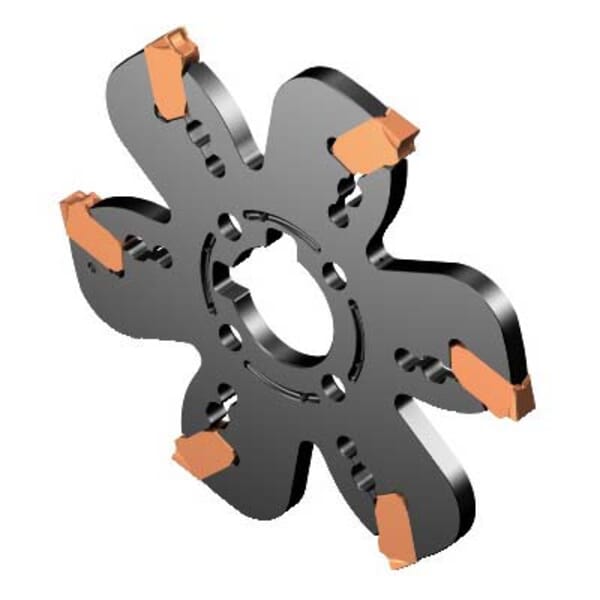 Sandvik Coromant 6657468 CoroMill QD Indexable Grooving and Parting Off Cutter, ANSI Code: QD-JC100X22-M, Arbor Connection, QD..X..C Toolholder, 3.937 in Dia x 0.1968 in W Cutting, Right Hand Cutting, QD..X..C Insert, 0.866 in Dia Hole