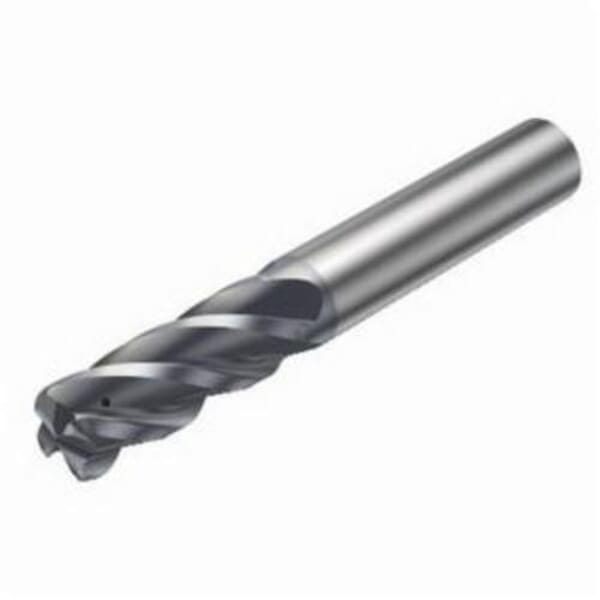 Sandvik Coromant 6732617 CoroMill Plura Square Shoulder End Mill, 0.629 in Dia Cutter, 1.338 in Length of Cut, 4 Flutes, 0.629 in Dia Shank, 3.622 in OAL, PVD Coated