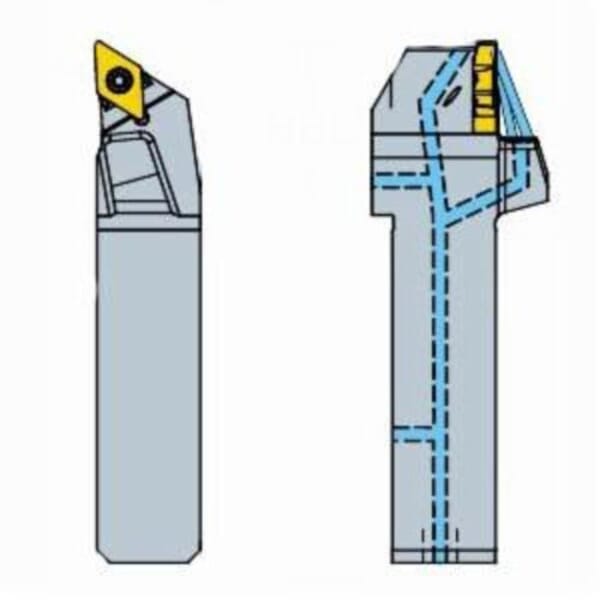 Sandvik Coromant 6766785 CoroTurn TR QS Turning Shank Tool, ANSI Code: QS-TR-D13JCL 12HP, TR-DC1308 Insert, Left Hand Cutting, 3/4 in H x 3/4 in W Rectangle Shank, -3 deg Lead Angle, 0 deg Rake, 4.37 in OAL