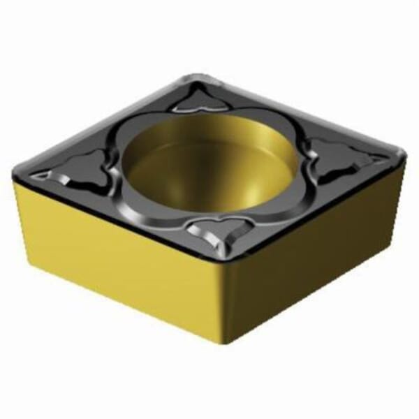 Sandvik Coromant 6612377 CoroTurn 107 Turning Insert, ANSI Code: CCMT 432-PM 4315, CCMT Insert, Material Grade: K, P, 432 Insert, Diamond Shape, 12 Seat, Positive Rake, Neutral Cutting, For Use On Cast Iron and Steel, Carbide, Manufacturers Grade: 4315