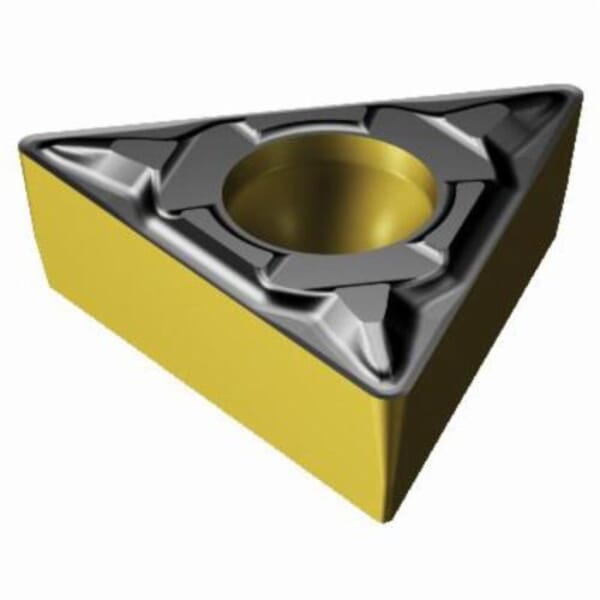 Sandvik Coromant 6433985 CoroTurn 107 Turning Insert, ANSI Code: TCMT 220-PF 4325, TCMT Insert, Material Grade: K, P, 220 Insert, Triangular Shape, 11 Seat, Positive Rake, Neutral Cutting, For Use On Cast Iron and Steel, Carbide