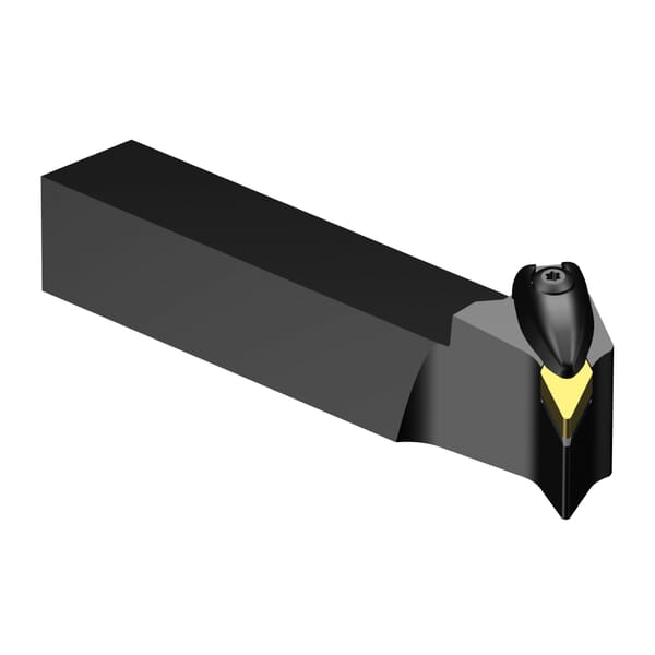 Sandvik Coromant 5731469 T-Max P Turning Shank Tool, ANSI Code: DVPNL 2525M 16, DVPNR/L Tool Holder, VNMG 16 04 08 Insert, Left Hand Cutting, 0.9842 in H x 0.9842 in W Rectangle Shank, -27.5 deg Lead Angle, -4 deg Rake, 5.9055 in OAL
