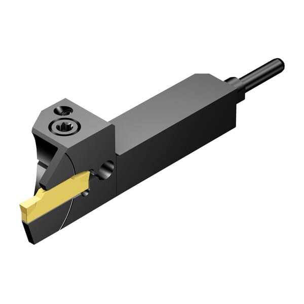 Sandvik Coromant 6224905 CoroCut 1-2 QS Shank Tool With Internal Coolant, Insert Compatibility: N123E2-0200-0002-CM, E Insert Seat, Left Hand Cutting, External, 16 mm H x 16 mm W Shank, QS-R/LF123..BHP Toolholder