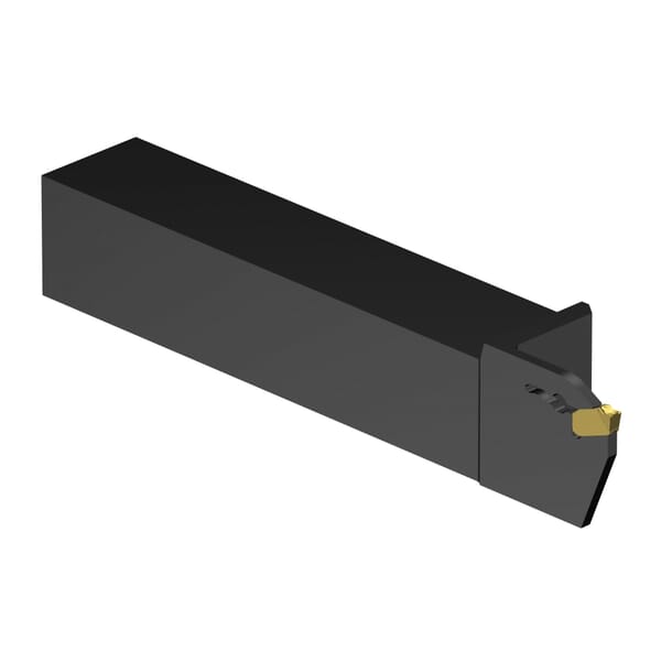 Sandvik Coromant 6427581 CoroCut QD Shank Tool, Insert Compatibility: QD-NG-0300-0002-CM, G Insert Seat, Left Hand Cutting, External, 25 mm H x 25 mm W Shank, QD-R/LF..A Toolholder