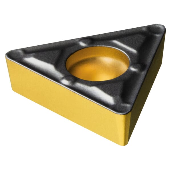 Sandvik Coromant 6868306 CoroTurn 107 Basic Shape Turning Insert, ANSI Code: TCMX 221-WF 3225, TCMX Insert, Material Grade: K, 221 Insert, Triangular Shape, 11 Seat, Positive Rake, Neutral Cutting, For Use On Cast Iron, Carbide, Manufacturers Grade: 3225