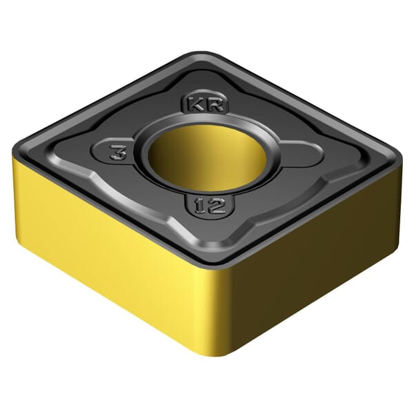 Sandvik Coromant 6868565 T-Max P Turning Insert, ANSI Code: SNMG 543-KR 3225, SNMG Insert, Material Grade: K, 543 Insert, Squared Shape, 15 Seat, Negative Rake, Neutral Cutting, For Use On Cast Iron, Carbide, Manufacturers Grade: 3225