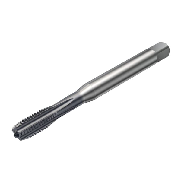 Sandvik Coromant 6871048 CoroTap 100 Straight Flute Tap With Wiper Flat, Right Hand Cutting, M3x0.5 Thread, Semi-Bottoming Chamfer, 4 Flutes, TiAlN, HSS