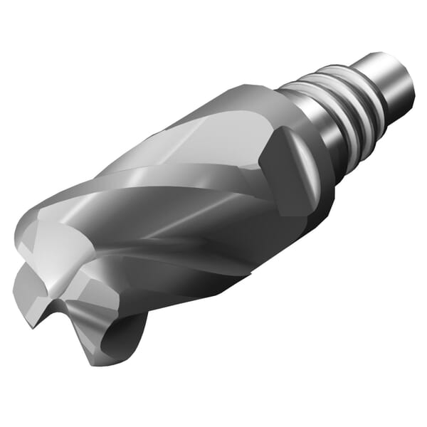 Sandvik Coromant 6874266 CoroMill 316 Exchangeable Straight Milling Head, ANSI Code: A316-20SL442-07531P 1730, A316..SL..P Milling Tip Style, End Mill Milling Tip, Solid Carbide, 0.12 in Corner Radius, Manufacturers Grade: 1730, 4 Flutes