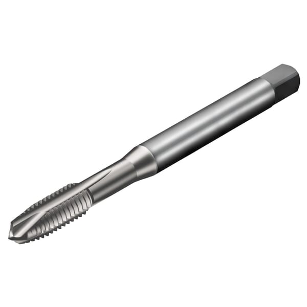 Sandvik Coromant 6967176 T200-XM100AF CoroTap 200 Spiral Point Cutting Tap, Right Hand Cutting, 5/16-24 Thread, Plug Chamfer, 3 Flutes, Uncoated, HSS-PM