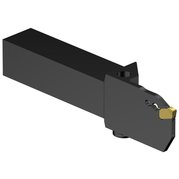 Sandvik Coromant 6976228 CoroCut QD Shank Tool With Internal Coolant, Insert Compatibility: QD-NH-0400-0002-CM, H Insert Seat, Left Hand Cutting, External, 1 in H x 1 in W Shank, QD-R/LF..C..A Toolholder