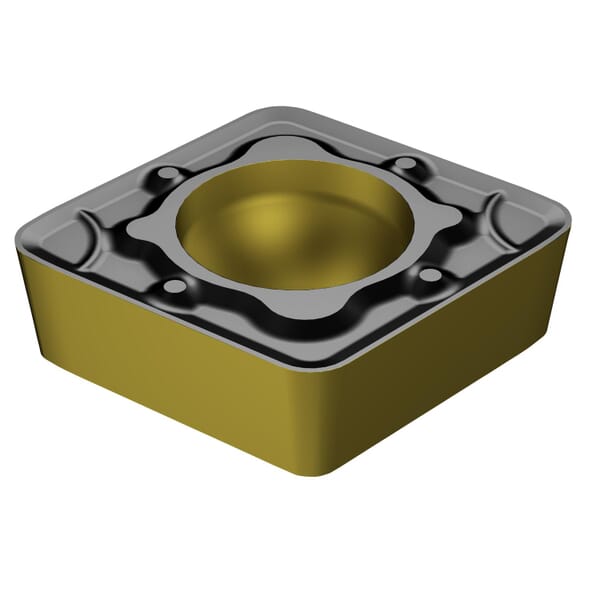 Sandvik Coromant 6868334 CoroTurn 107 Turning Insert, ANSI Code: CCMT 432-WM 3210, CCMT Insert, Material Grade: K, 432 Insert, Diamond Shape, 12 Seat, Positive Rake, Neutral Cutting, For Use On Cast Iron, Carbide, Manufacturers Grade: 3210
