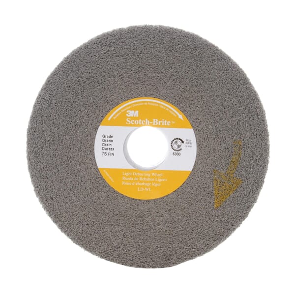 3M 7000000733 Convolute Deburring Wheel, 8 in Dia Wheel, 3 in Center Hole, 1 in W Face, Fine Grade, Silicon Carbide Abrasive