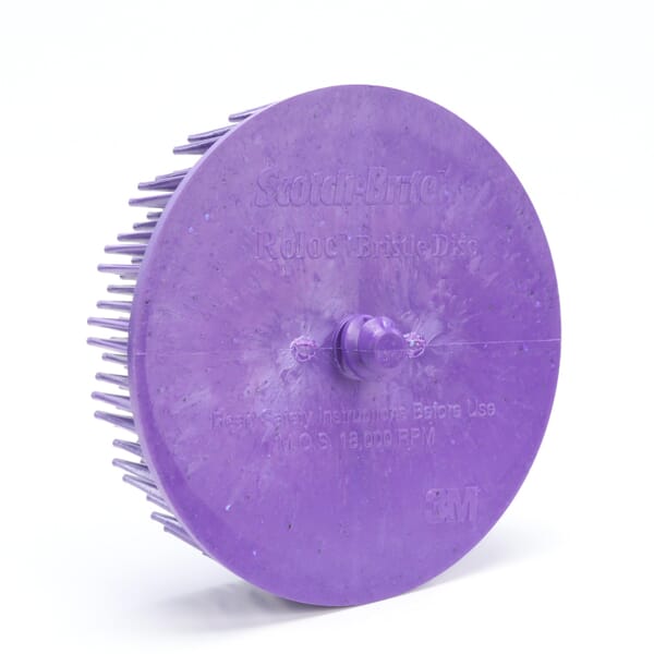 Scotch-Brite 7000000777 Roloc Body Disc, 3 in Dia Brush, 3 in Center Hole, Ceramic Fill