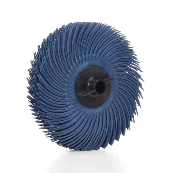 Scotch-Brite 7000028532 Bristle Disc, 3 in Dia Brush, 3/8 in Arbor Hole, 400 Grit, Super Fine Grade, Ceramic Fill