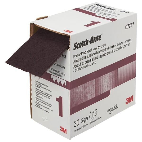 Scotch-Brite 7000046123 Scuff, 15 ft L Roll x 4-3/4 in W Roll, 320 to 400 Grit, Coarse Grade, Aluminum Oxide Abrasive
