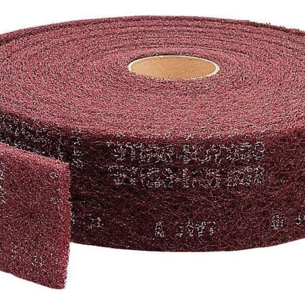 Scotch-Brite 7000121069 Clean and Finish Roll, 30 ft L Roll x 4 in W Roll, Fine Grade, Aluminum Oxide Abrasive