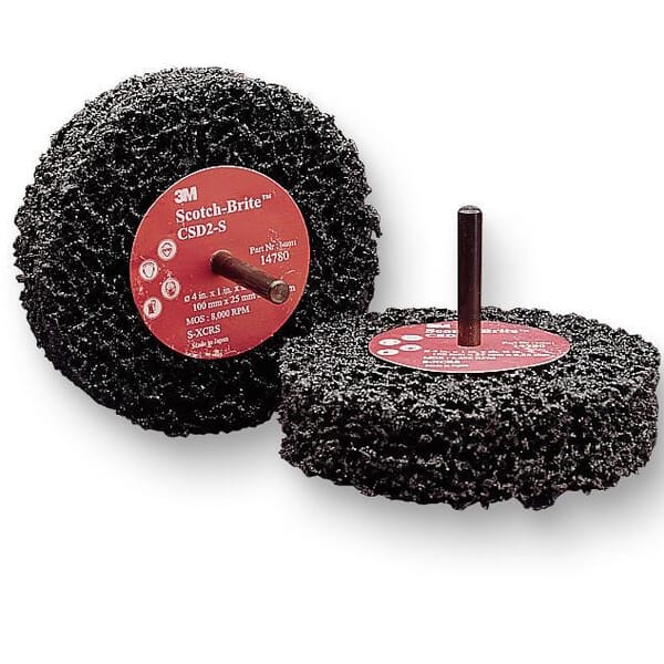 3M 7000120702 D1 Clean and Strip Disc, 4 in Dia Disc, Extra Coarse Grade, Silicon Carbide Abrasive