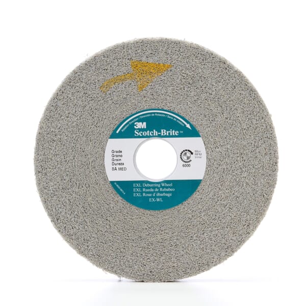 3M 7000000737 XL-WL Convolute Wheel, 6 in Dia Wheel, 1 in Center Hole, 1 in W Face, Fine Grade, Silicon Carbide Abrasive