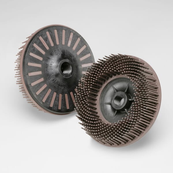 Scotch-Brite 7100138181 Straight Threaded Bristle Disc, 4-1/2 in Dia Brush, 5/8-11 Center Hole, Ceramic Fill