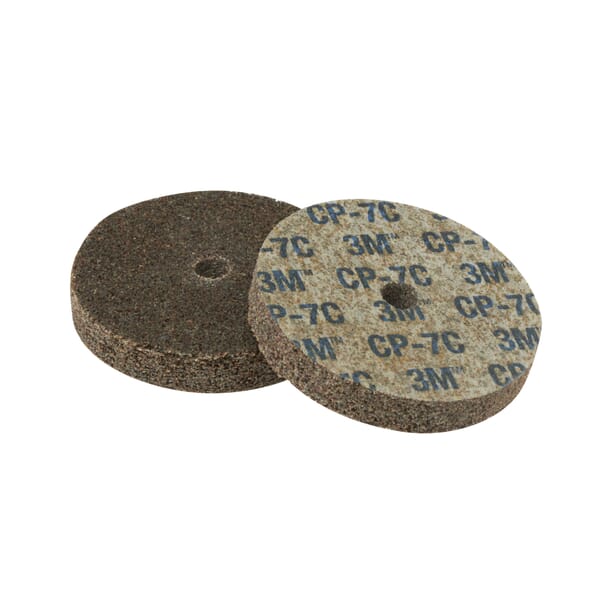 Scotch-Brite 7000045845 Cut and Polish Unitized Wheel, 3 in Dia Wheel, 1/4 in Center Hole, 1/4 in W Face, Coarse Grade, Aluminum Oxide Abrasive
