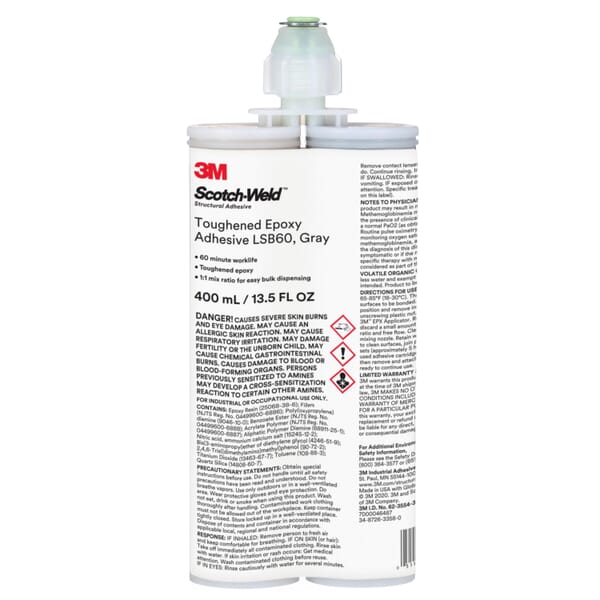 Scotch-Weld 7000046487 LSB60 Toughened Epoxy Adhesive, 13.52 fl-oz