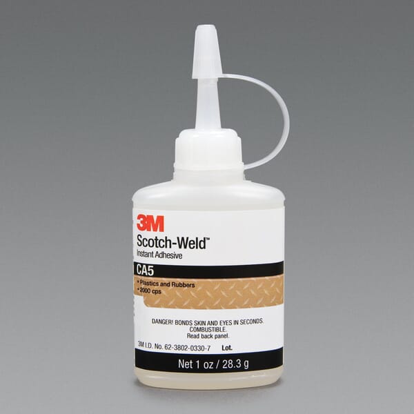 Scotch-Weld 7000046524 CA5 Medium Viscosity Instant Adhesive, 1 fl-oz, Transparent