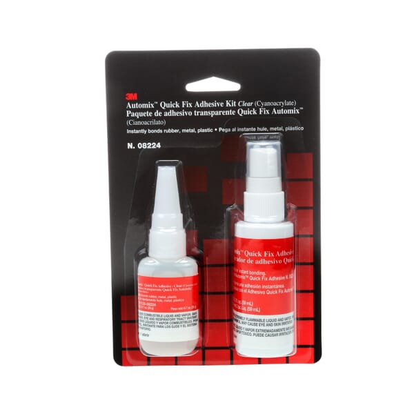 3M 7100006284 8224 Instant Adhesive, 2.7 oz Bottle, Transparent