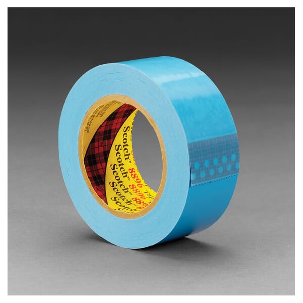 Scotch 7000048851 Adhesive Strapping Tape, 55 m L x 48 mm W, 4.6 mil THK, Synthetic Rubber Adhesive, Tensilized Polypropylene Backing, Blue